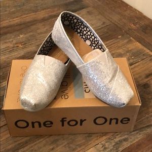 Toms Classic Silver Glitter